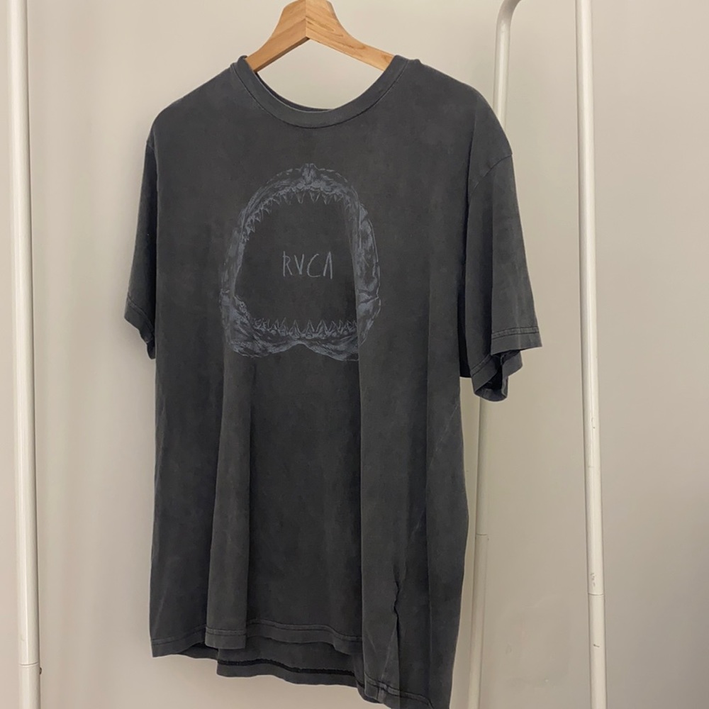 RVCA Grey pigment dyed shark shirt. XL slim